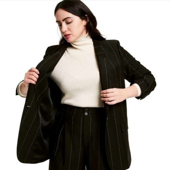 NWT Nili Lotan x Target Classic Black and White Pinstripe Blazer Size XS - Picture 3 of 13